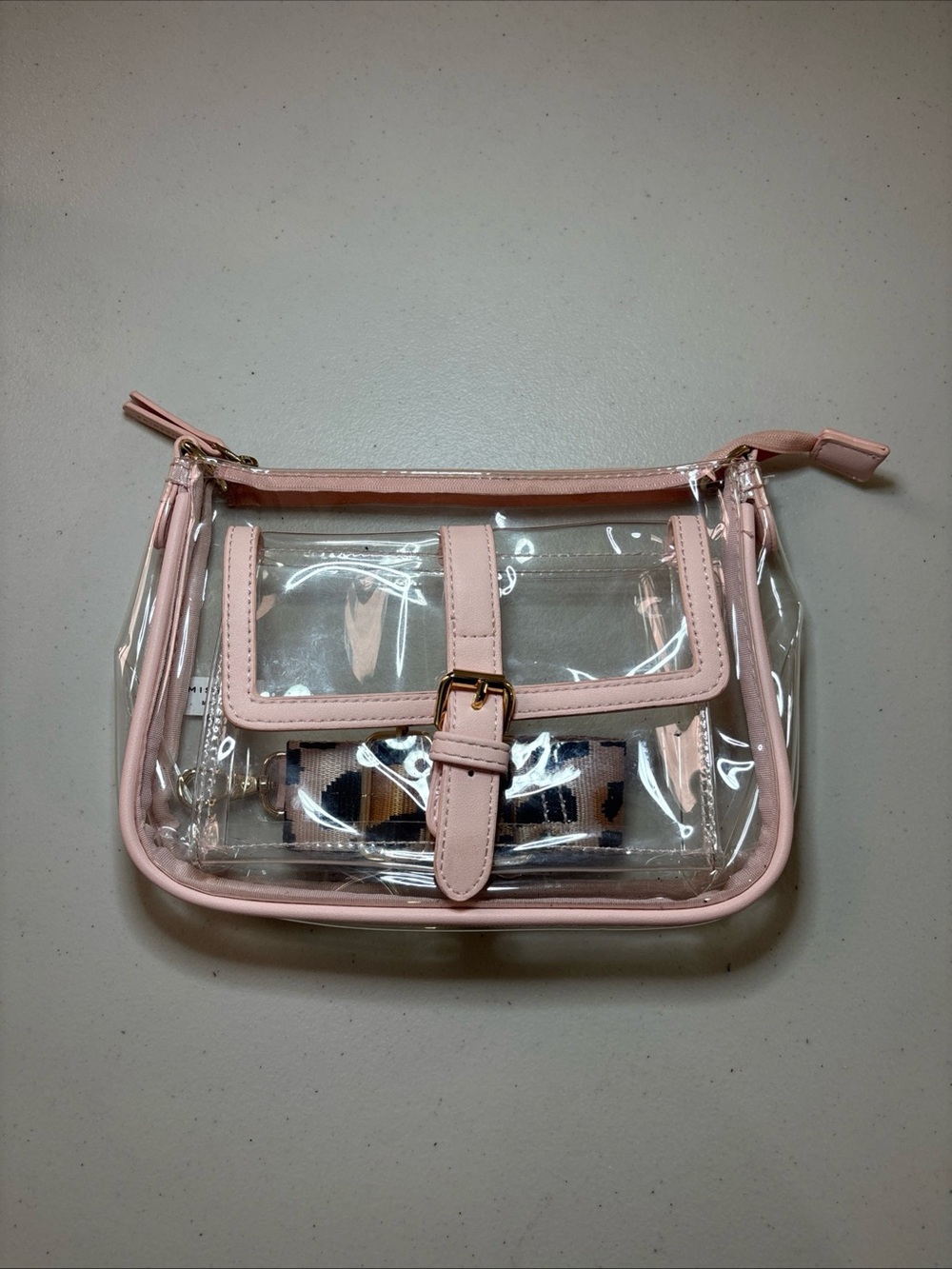 Clear Bag Stadium Event Concert Approved, Khaki With Adjustable Strap
